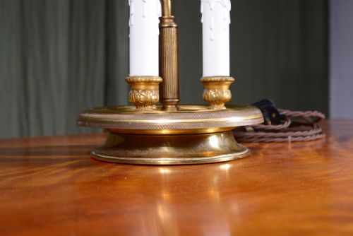 A BOUILLOTTE LAMP WITH TOLE SHADE C1900 - ADDITIONAL PHOTO 2