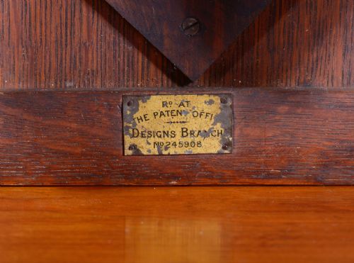 A SMALL EDWARDIAN OAK AND BRASS TABLETOP REVOLVING BOOKCASE C1905 - ADDITIONAL PHOTO 7