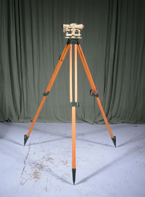 a berger sons theodolite mounted on a british military tripod c1940's - CATEGORY: ANTIQUE MISCELLANEOUS - DATED 