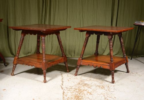 A NEAR PAIR OF CHARLES EASTLAKE OCCASIONAL TABLES C1875 - ADDITIONAL PHOTO 1