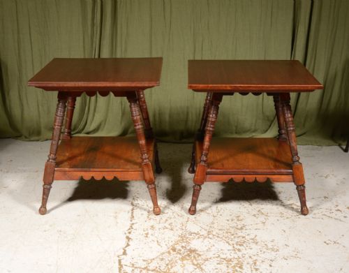 A NEAR PAIR OF CHARLES EASTLAKE OCCASIONAL TABLES C1875 - ADDITIONAL PHOTO 2