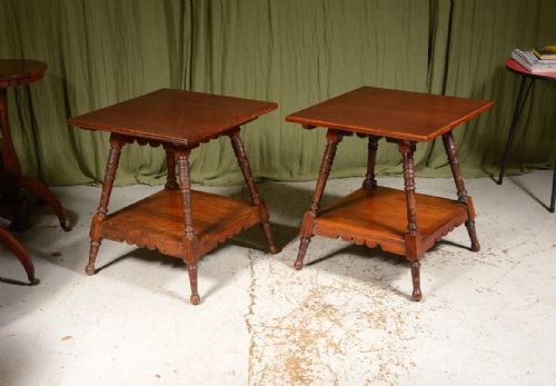 A NEAR PAIR OF CHARLES EASTLAKE OCCASIONAL TABLES C1875 - ADDITIONAL PHOTO 4