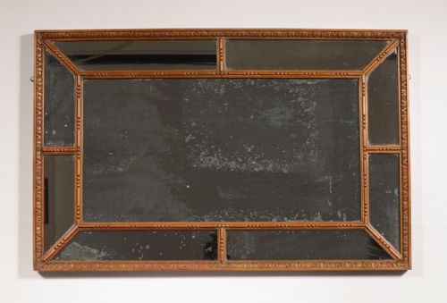 A VICTORIAN CARVED GILT WOOD DIVISION WALL MIRROR WITH MERCURY PLATES C1860 - ADDITIONAL PHOTO 1