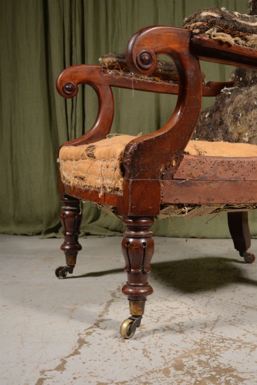 A WILLIAM IV MAHOGANY LIBRARY ARMCHAIR C1835 - ADDITIONAL PHOTO 2