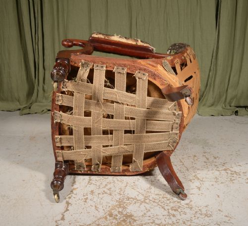 A WILLIAM IV MAHOGANY LIBRARY ARMCHAIR C1835 - ADDITIONAL PHOTO 5