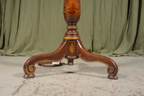 A CHINOISERIE LACQUER STANDARD LAMP WITH BUILT IN TABLE C1920 - ADDITIONAL PHOTO 2