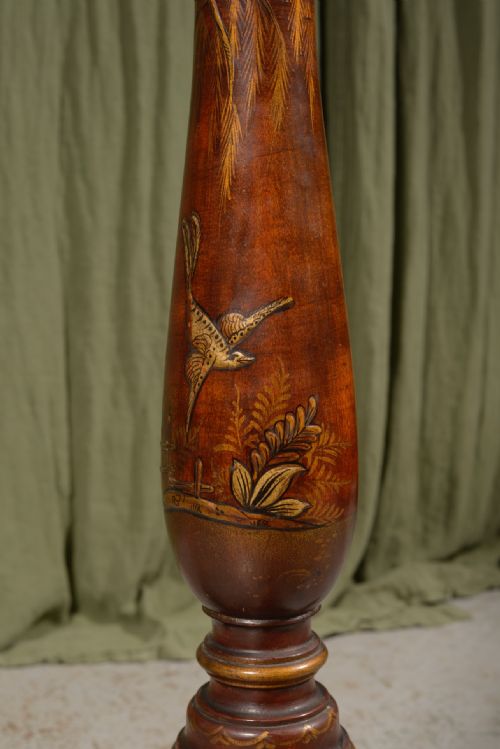 A CHINOISERIE LACQUER STANDARD LAMP WITH BUILT IN TABLE C1920 - ADDITIONAL PHOTO 4