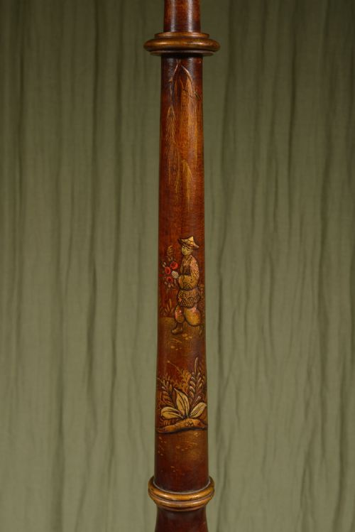 A CHINOISERIE LACQUER STANDARD LAMP WITH BUILT IN TABLE C1920 - ADDITIONAL PHOTO 6
