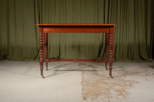 AN AESTHETIC MOVEMENT WALNUT LIBRARY TABLE BY WILLIAM RICHARDSON OF LEEDS C1870 - ADDITIONAL PHOTO 1