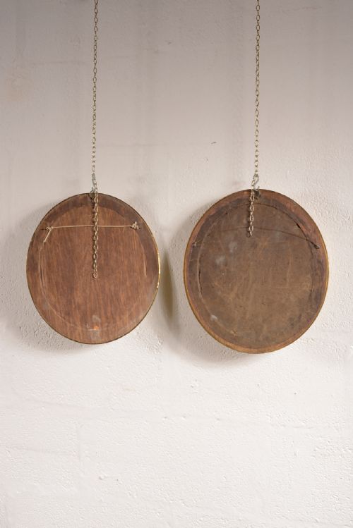 A PAIR OF EDWARDIAN GILT BRASS OVAL WALL MIRRORS C1905 - ADDITIONAL PHOTO 7