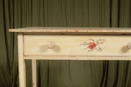 AN EARLY VICTORIAN PAINTED PINE SIDE TABLE C1840 - ADDITIONAL PHOTO 6