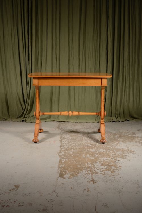 A SYCAMORE WRITING TABLE BY MARSH AND JONES LEEDS C1865 - ADDITIONAL PHOTO 1