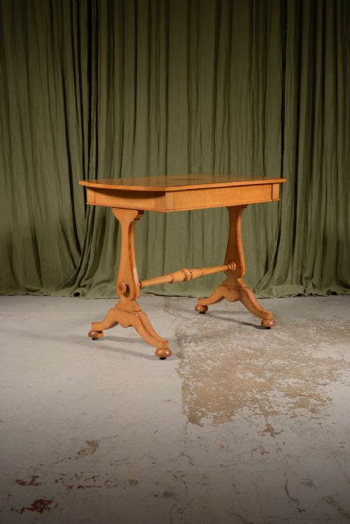 A SYCAMORE WRITING TABLE BY MARSH AND JONES LEEDS C1865 - ADDITIONAL PHOTO 2
