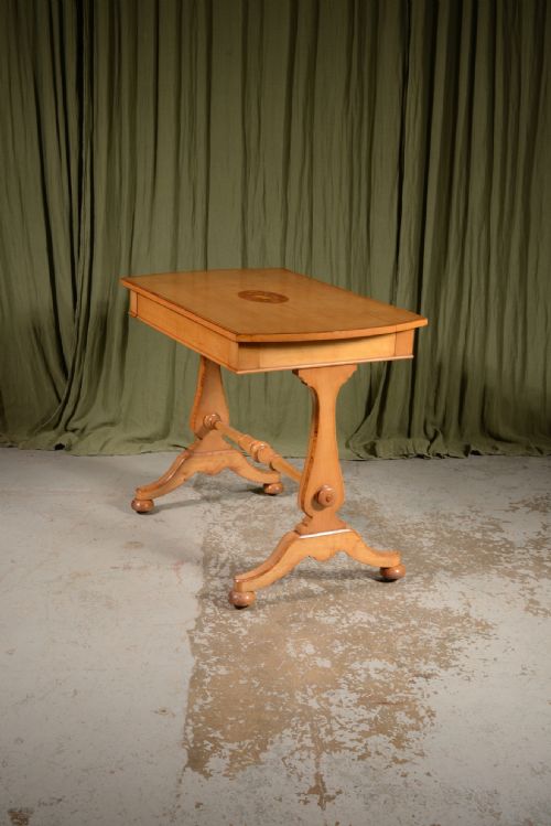 A SYCAMORE WRITING TABLE BY MARSH AND JONES LEEDS C1865 - ADDITIONAL PHOTO 3