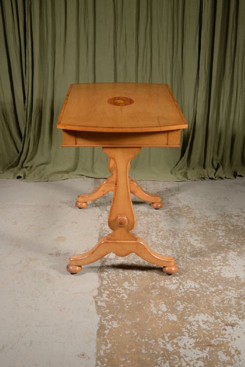 A SYCAMORE WRITING TABLE BY MARSH AND JONES LEEDS C1865 - ADDITIONAL PHOTO 6