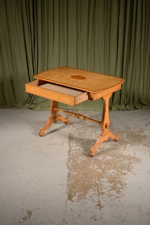 A SYCAMORE WRITING TABLE BY MARSH AND JONES LEEDS C1865 - ADDITIONAL PHOTO 7