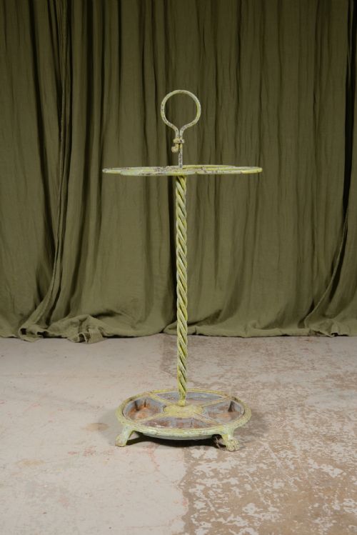 A VERDIGRIS WROUGHT IRON STICK UMBRELLA STAND C1900 - ADDITIONAL PHOTO 3