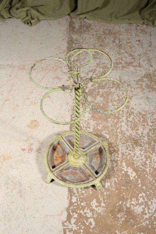 A VERDIGRIS WROUGHT IRON STICK UMBRELLA STAND C1900 - ADDITIONAL PHOTO 6