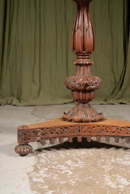 AN ANGLO INDIAN ROSEWOOD TILT TOP CENTRE TABLE C1860 - ADDITIONAL PHOTO 2
