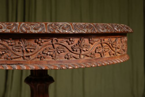 AN ANGLO INDIAN ROSEWOOD TILT TOP CENTRE TABLE C1860 - ADDITIONAL PHOTO 3