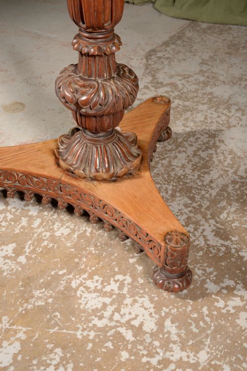 AN ANGLO INDIAN ROSEWOOD TILT TOP CENTRE TABLE C1860 - ADDITIONAL PHOTO 4