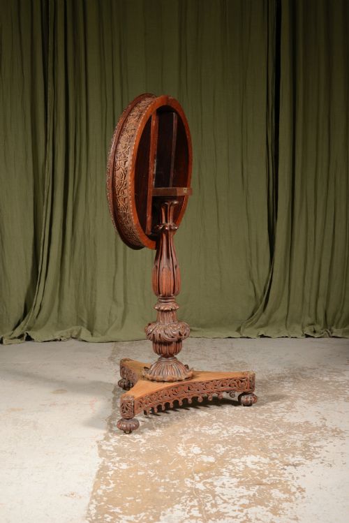 AN ANGLO INDIAN ROSEWOOD TILT TOP CENTRE TABLE C1860 - ADDITIONAL PHOTO 6
