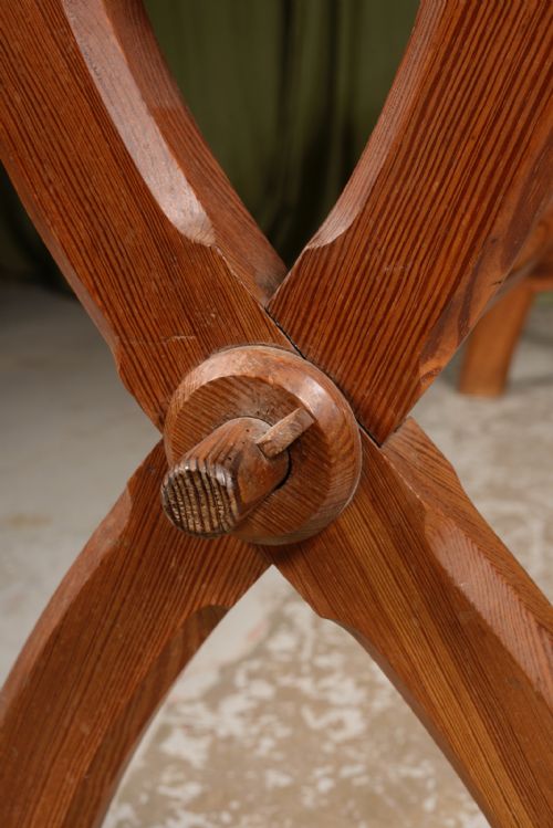 A GOTHIC REFORM OREGON PINE BENCH OR HALL TABLE C1870 - ADDITIONAL PHOTO 3