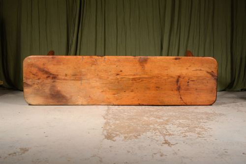A GOTHIC REFORM OREGON PINE BENCH OR HALL TABLE C1870 - ADDITIONAL PHOTO 6