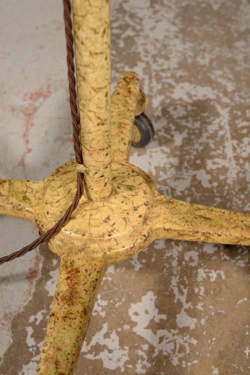 A HERBERT TERRY 1209 ANGLEPOISE TROLLEY FLOOR LAMP IN ORIGINAL SCUMBLE PAINT C1935 - ADDITIONAL PHOTO 11