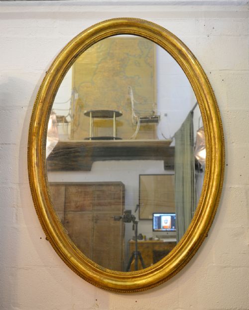 A VERY LARGE COUNTRY HOUSE OVAL GILT MIRROR C1880 - ADDITIONAL PHOTO 1