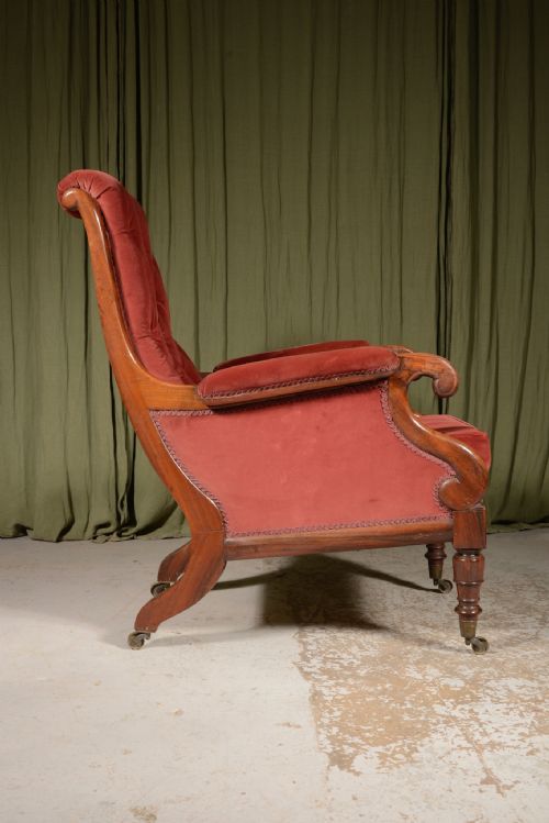 A WILLIAM IV GONCALO ALVES LIBRARY ARMCHAIR C1835 - ADDITIONAL PHOTO 1