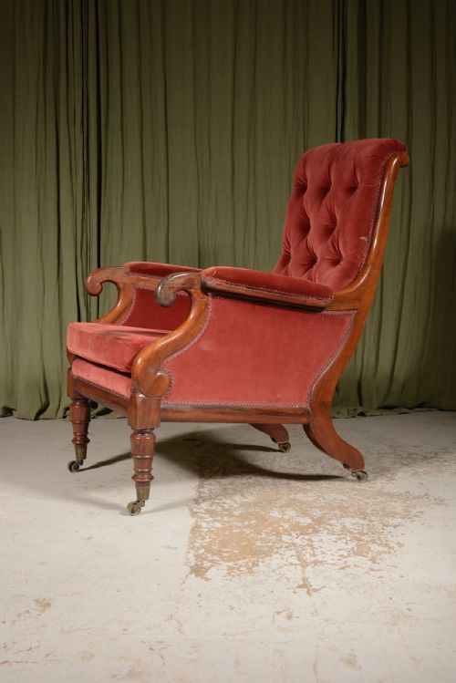 A WILLIAM IV GONCALO ALVES LIBRARY ARMCHAIR C1835 - ADDITIONAL PHOTO 2