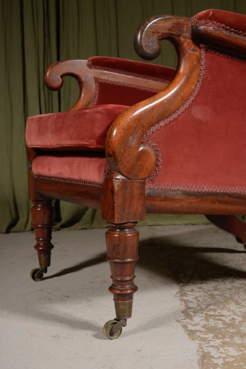A WILLIAM IV GONCALO ALVES LIBRARY ARMCHAIR C1835 - ADDITIONAL PHOTO 3