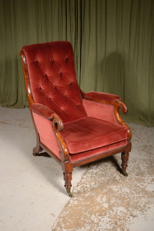 A WILLIAM IV GONCALO ALVES LIBRARY ARMCHAIR C1835 - ADDITIONAL PHOTO 5