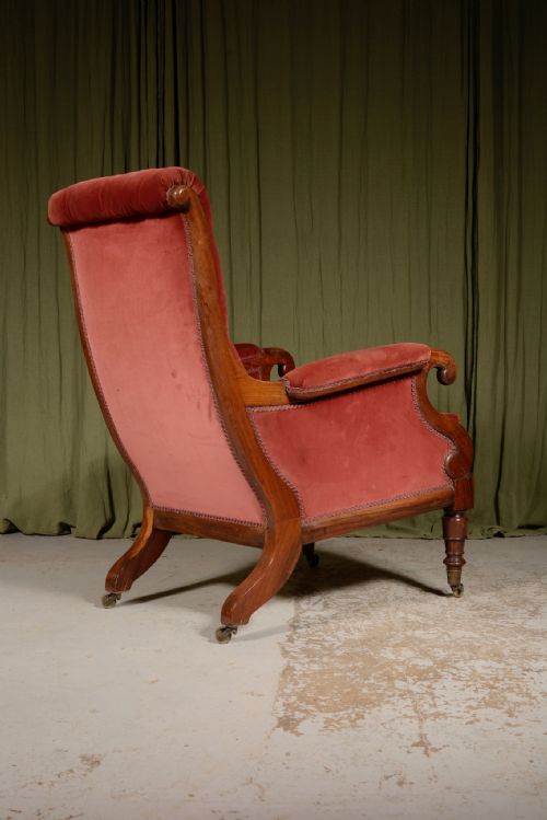 A WILLIAM IV GONCALO ALVES LIBRARY ARMCHAIR C1835 - ADDITIONAL PHOTO 6
