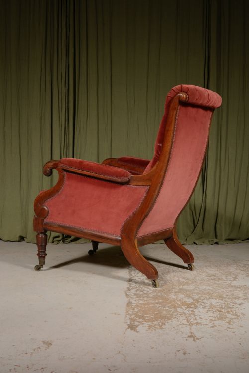 A WILLIAM IV GONCALO ALVES LIBRARY ARMCHAIR C1835 - ADDITIONAL PHOTO 7