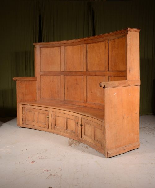 A LARGE VICTORIAN PINE BACON TAVERN SETTLE C1860 - ADDITIONAL PHOTO 7