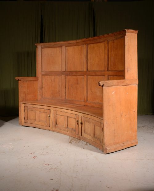 A LARGE VICTORIAN PINE BACON TAVERN SETTLE C1860 - ADDITIONAL PHOTO 10