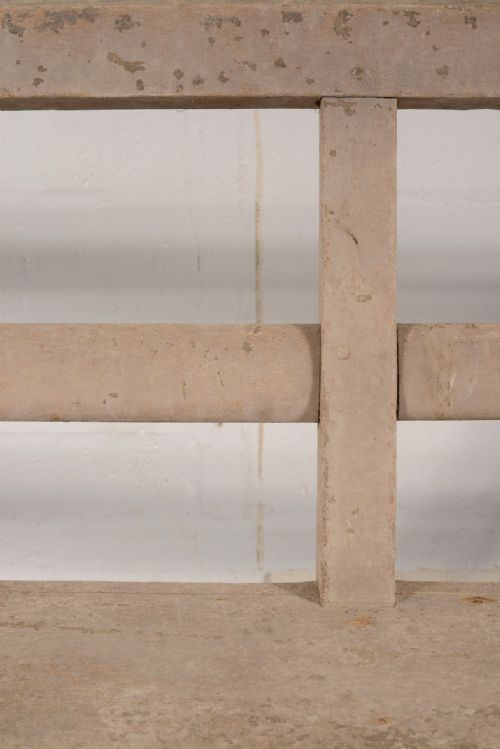 A VICTORIAN 9 FOOT CHAPEL BENCH IN ORIGINAL PAINT C1860 - ADDITIONAL PHOTO 5
