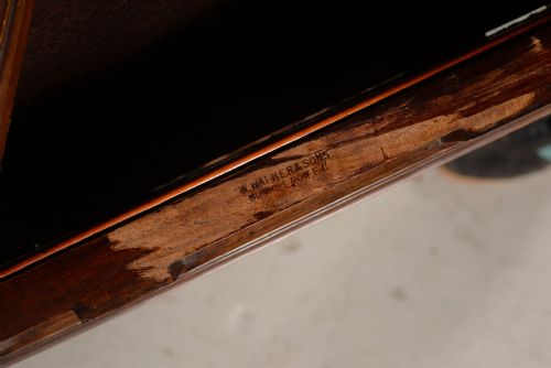 AN AESTHETIC MOVEMENT ARCHITECTURAL FIGURED MAHOGANY CONSOLE CARD TABLE BY WILLIAM WALKER SONS LONDON C1870 - ADDITIONAL PHOTO 7