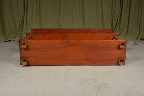 VICTORIAN TEAK AND GILT BRASS CAMPAIGN SHELVES ATTRIBUTED TO ARMY NAVY CSL C1880 - ADDITIONAL PHOTO 10