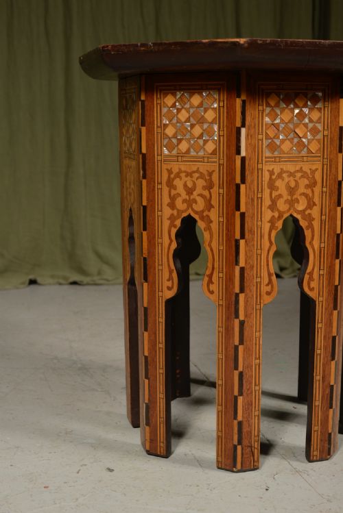A SYRIAN MOTHER OF PEARL INLAID OCTAGONAL TABLE FOR LIBERTY CO C1900 - ADDITIONAL PHOTO 7