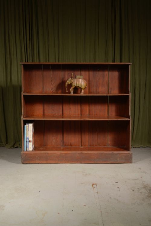 A VICTORIAN PITCH PINE WATERFALL BOOKCASE C1860 - ADDITIONAL PHOTO 2