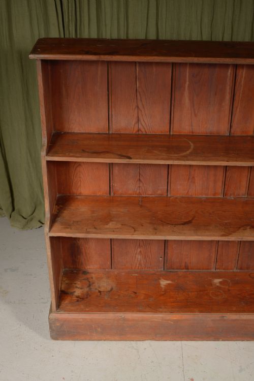A VICTORIAN PITCH PINE WATERFALL BOOKCASE C1860 - ADDITIONAL PHOTO 4