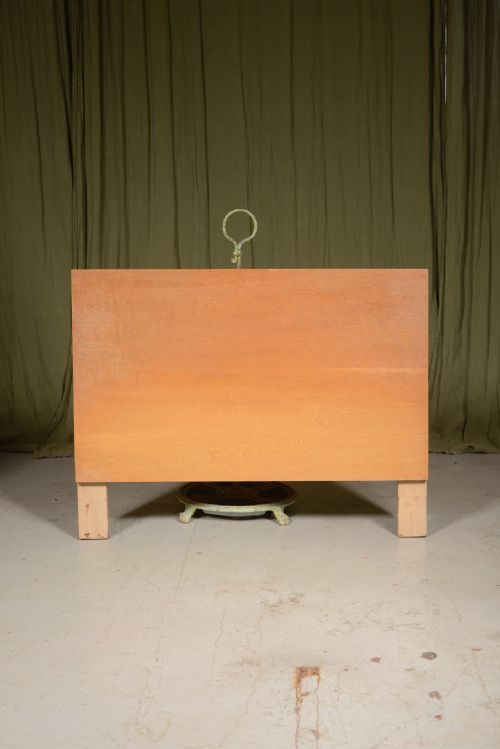 A HEAL'S STYLE PALE OAK SINGLE BED HEADBOARD C1930 - ADDITIONAL PHOTO 1