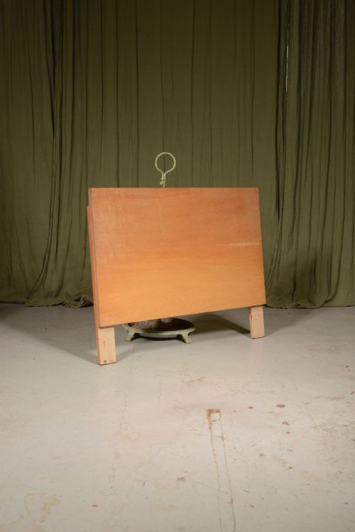 A HEAL'S STYLE PALE OAK SINGLE BED HEADBOARD C1930 - ADDITIONAL PHOTO 2