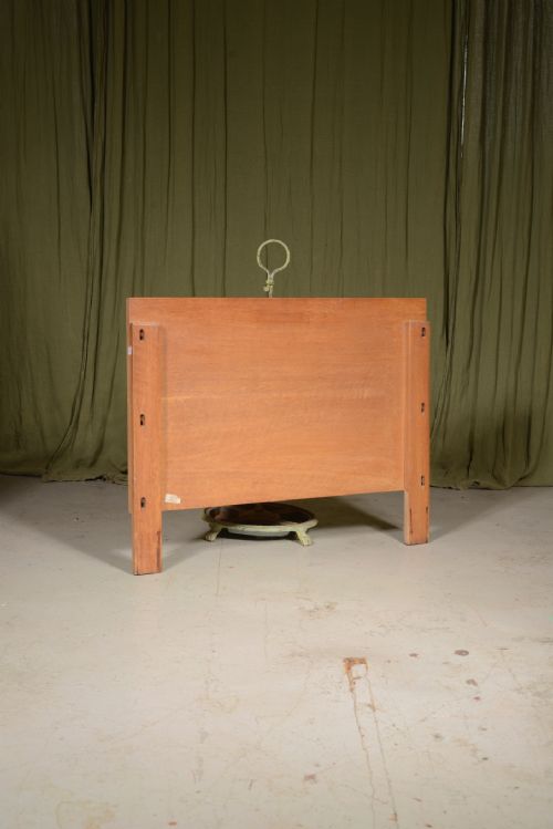 A HEAL'S STYLE PALE OAK SINGLE BED HEADBOARD C1930 - ADDITIONAL PHOTO 3