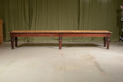 A VICTORIAN COUNTRY HOUSE STAINED PINE FOOTSTOOL OTTOMAN C1880 - ADDITIONAL PHOTO 2
