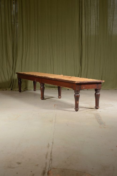 A VICTORIAN COUNTRY HOUSE STAINED PINE FOOTSTOOL OTTOMAN C1880 - ADDITIONAL PHOTO 3