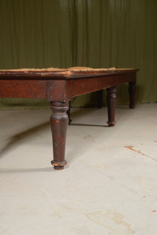 A VICTORIAN COUNTRY HOUSE STAINED PINE FOOTSTOOL OTTOMAN C1880 - ADDITIONAL PHOTO 5